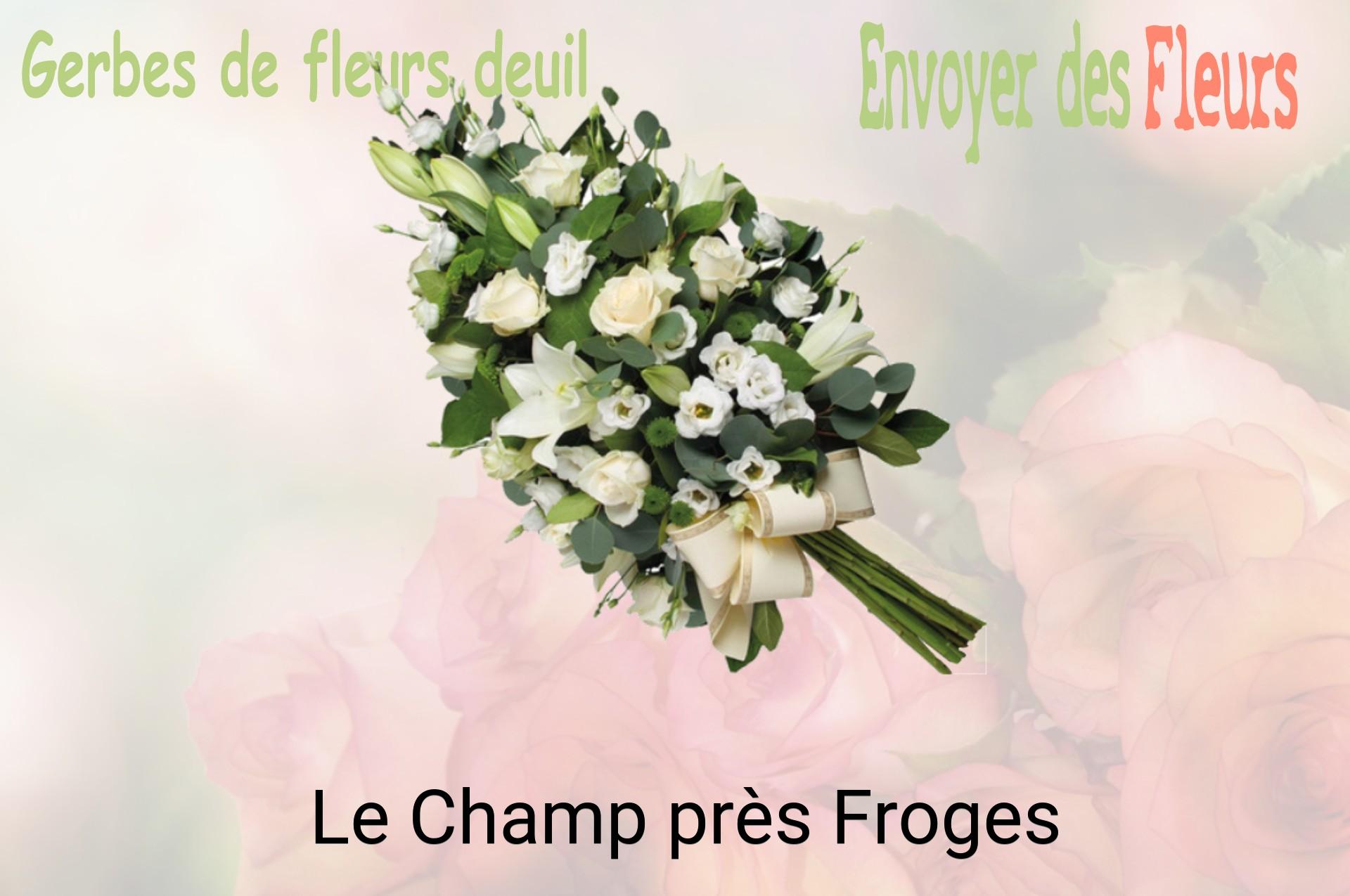 Gerbe de fleurs de deuil livrée à Le Champ-près-Froges